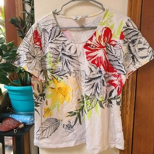 Colorful Floral Tshirt Top